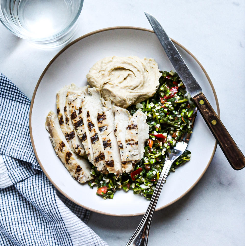 3-Ingredient Chicken Tabbouleh Bowls