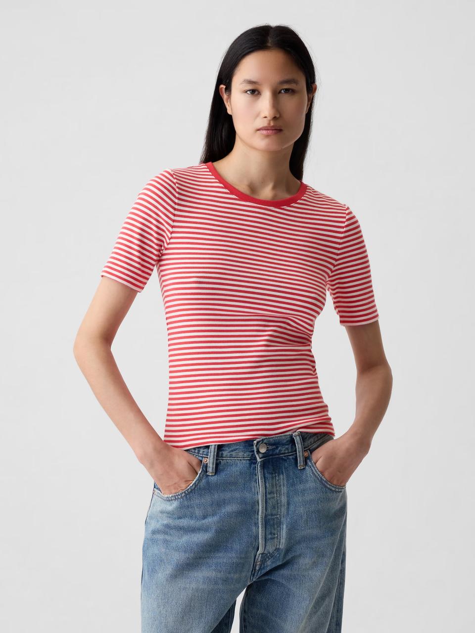 A Striped T-Shirt