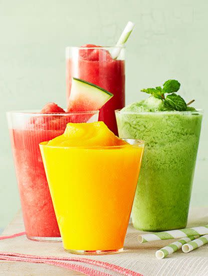 Blend a frozen fruit cooler.