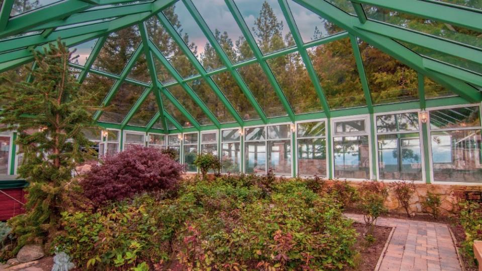 The greenhouse with a Jacuzzi - Credit: Tess Hunt