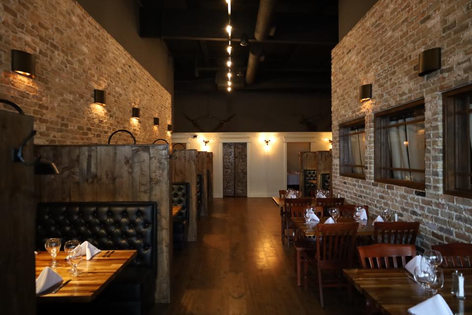 The back dining hall of Ember & Oak on Wednesday, April 17, 2024. The restaurant is located at 5915 Getwell Road in Southaven.