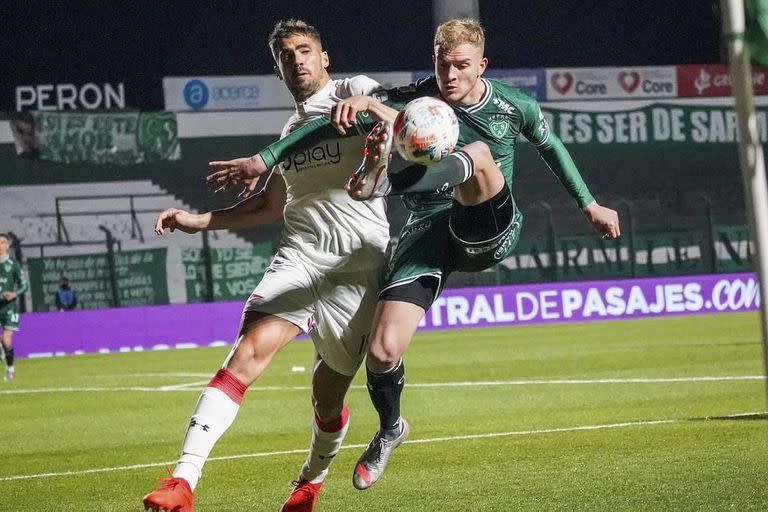 Fabián Noguera y Guido Mainero, protagonistas de Sarmiento 0 vs. Estudiantes 3 aburrido en el período inicial e interesante en el segundo.