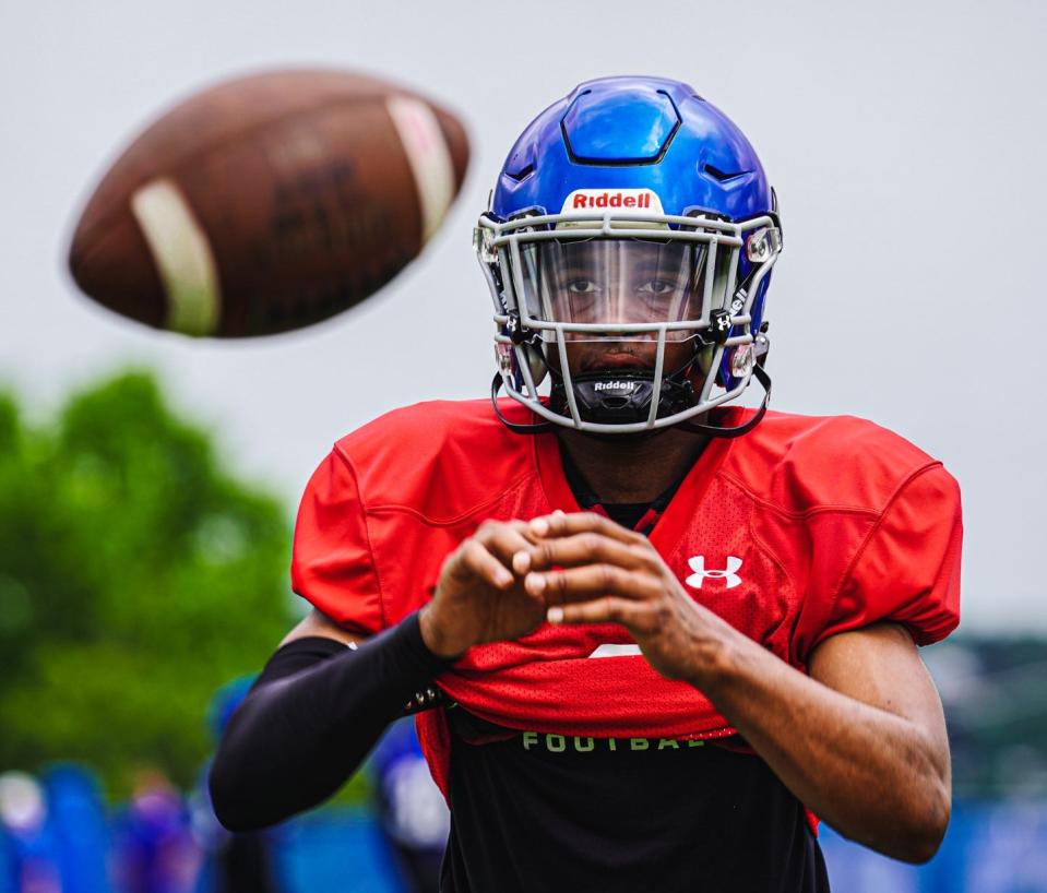 Former Austin Peay quarterback Draylen Ellis is battling for the starting quarterback position at Tennessee State.
