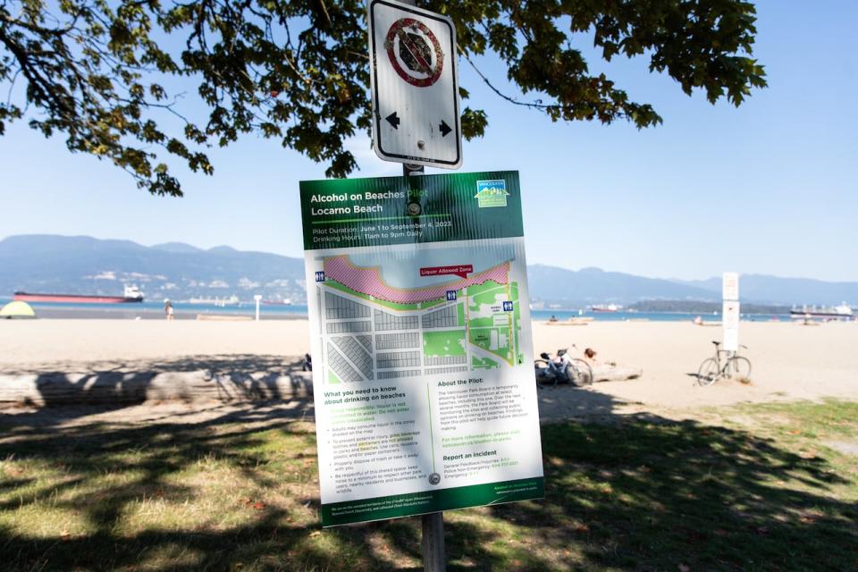 Vancouver Park Board trial run of allowing people to drink on the beach coming to an end after this long weekend. Images at Spanish Banks on Friday September, 1st, 2023.