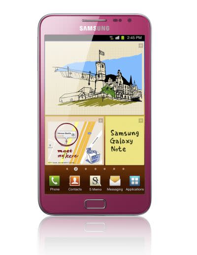 Pink Samsung Galaxy Note arrives in Singapore on Saturday