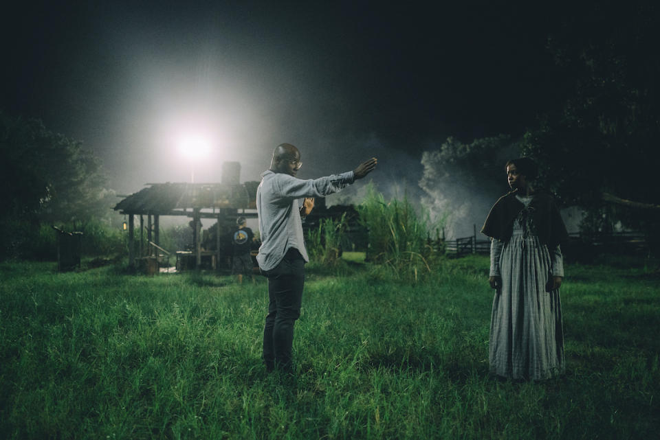 Director Barry Jenkins and Thuso Mbedu on the set of “The Underground Railroad” - Credit: Cr. Atsushi Nishijima/Amazon Prime Video