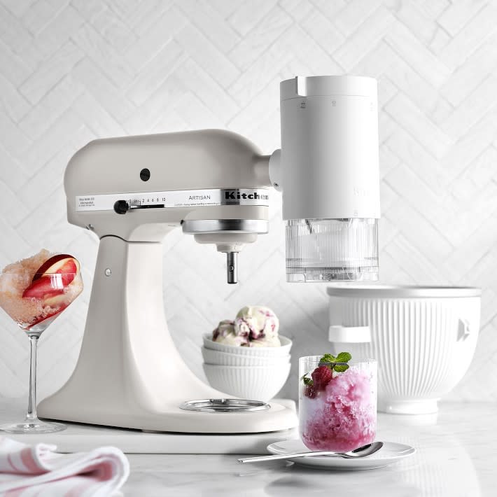 <p><a href="https://go.redirectingat.com?id=74968X1596630&url=https%3A%2F%2Fwww.williams-sonoma.com%2Fproducts%2Fkitchenaid-shave-ice-attachment&sref=https%3A%2F%2Fwww.housebeautiful.com%2Fshopping%2Fhome-gadgets%2Fg43840944%2Fbest-snow-cone-machines%2F" rel="nofollow noopener" target="_blank" data-ylk="slk:Shop Now;elm:context_link;itc:0;sec:content-canvas" class="link ">Shop Now</a></p><p>Shave Ice Attachment</p><p>$79.95</p><p>williams-sonoma.com</p><span class="copyright">Williams Sonoma</span>