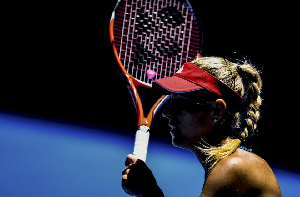 <p>Tennisspielerin Angelique Kerber trainiert für die Australian Open in Melbourne. (Bild: Filip Singer/EPA) </p>