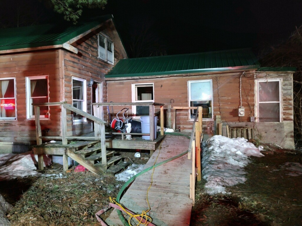 Local firefighters rescued a resident from this home in Arundel, Maine, in the early hours of Sunday, March 19, 2023.