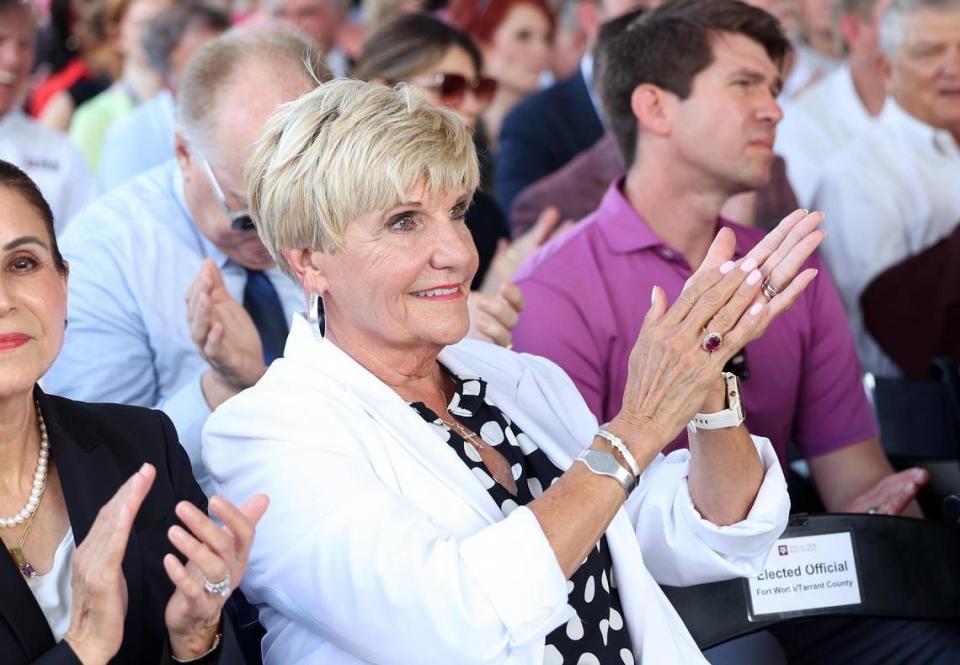 Former Fort Worth mayor Betsy Price attends the groundbreaking of Texas A&M-Fort Worth’s new Law and Education Building on Wednesday.