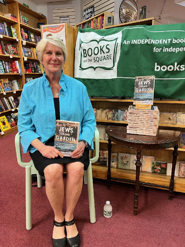 Judy Rakowsky, former writer for The Providence Journal and The Boston Globe, discussed her new book, "Jews in the Garden," on Tuesday at Books on the Square in Providence.