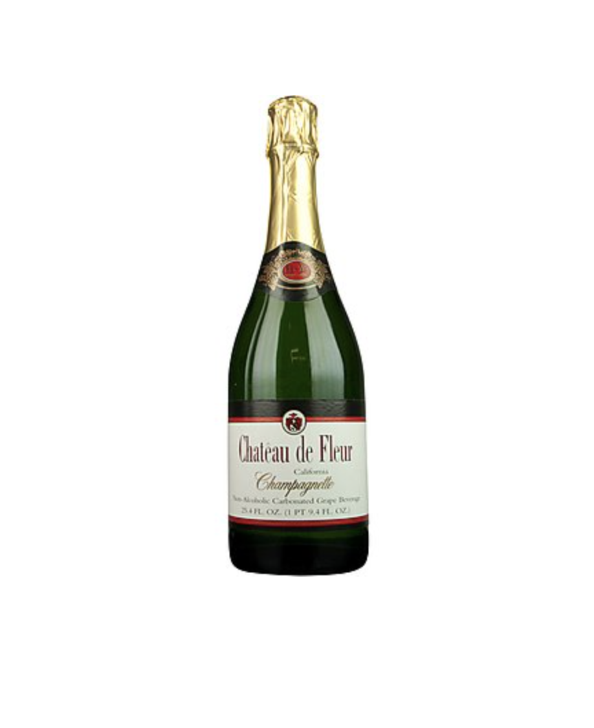 1) Chateau De Fleur Non-Alcoholic Sparkling Wine Champagnette