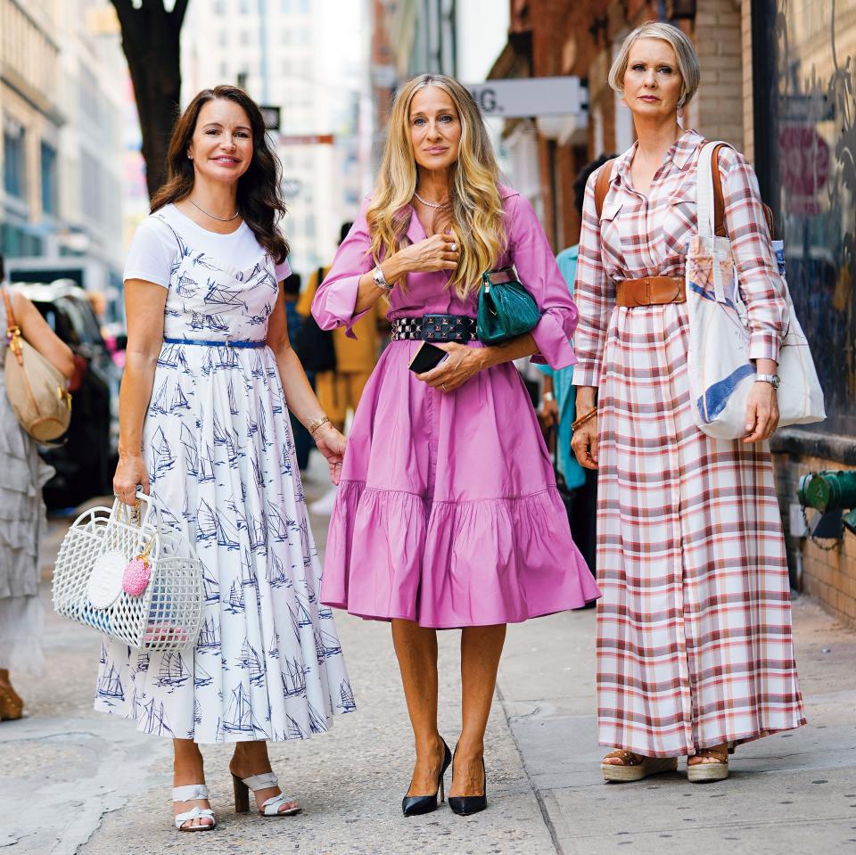 Charlotte (Kristin Davis), Carrie (Sarah Jessica Parker) and Miranda (Cynthia Nixon) in And Just Like That… - Getty Images 