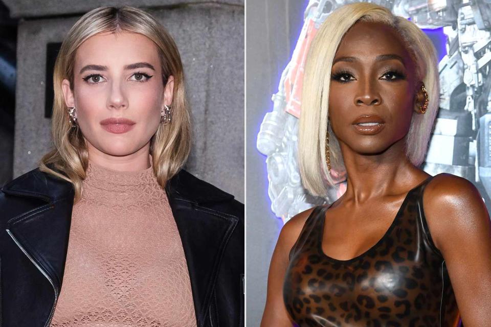 <p>Gotham/GC Images; Kevork Djansezian/Getty</p> Emma Roberts (left) and Angelica Ross