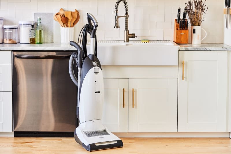 vacuum in kitchen