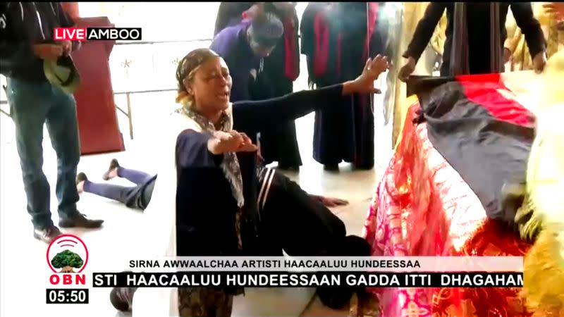 Funeral of Ethiopian musician Haacaaluu Hundeessaa in Ambo