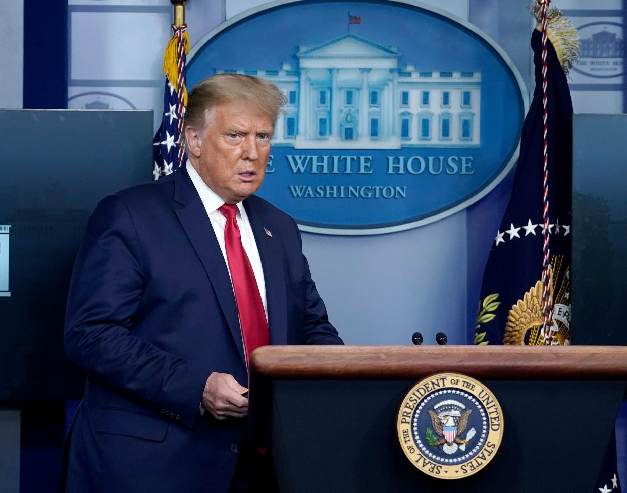 President Trump bickered with an ABC News reporter over his coronavirus comments in recording comments to Bob Woodward, and denied telling any 