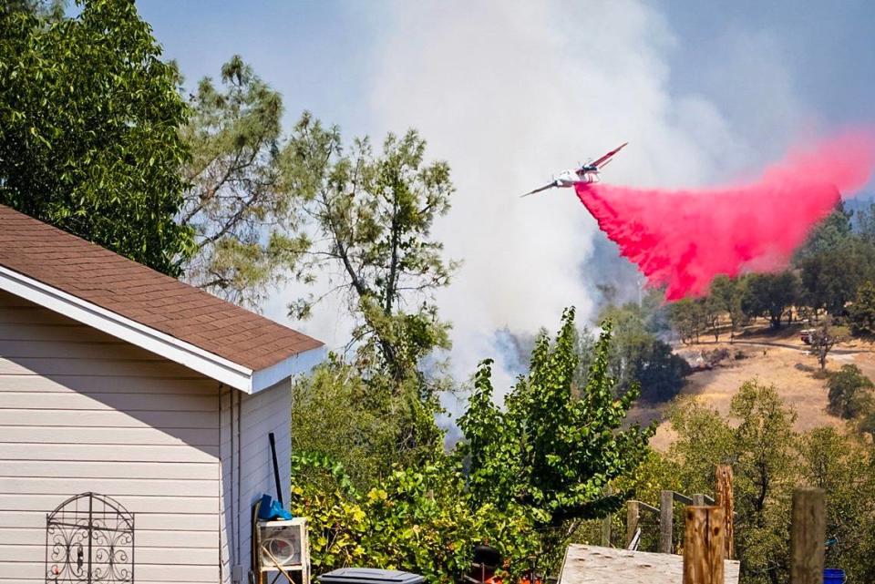 Cal Fire’s Nevada-Yuba-Placer unit is responding to a rapidly spreading fire with immediate structure threat on Perry Ranch Road in Newcastle, California, on Wednesday, August 26, 2020. After its site crashed in 2020, Cal Fire now has important fire information front and center with its improved website.