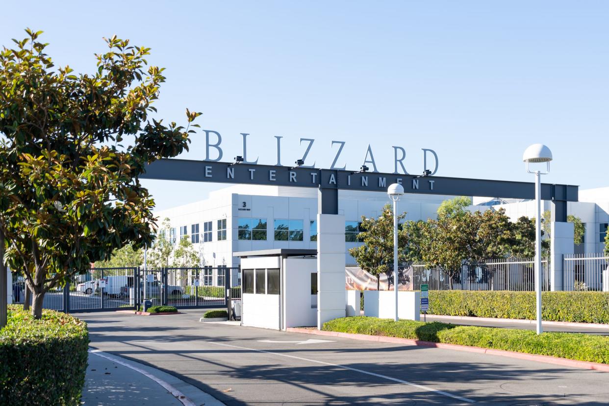 Irvine, CA, USA - July 9, 2022: The Blizzard Entertainment campus is seen on July 9, 2022 in Irvine, California, USA. Blizzard Entertainment is an American video game developer and publisher.