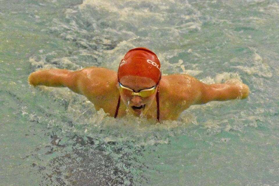 Coldwater senior Jillian McKinley, shown here during the Butterfly, recently signed her letter of intent to swim at Northern Michigan University