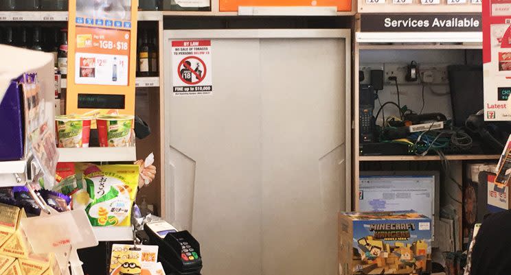 A cigarette cabinet at a 7-Eleven store. (Photo: Gabriel Choo/ Yahoo News Singapore)