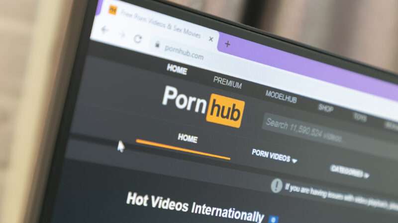 A screenshot of Pornhub's website