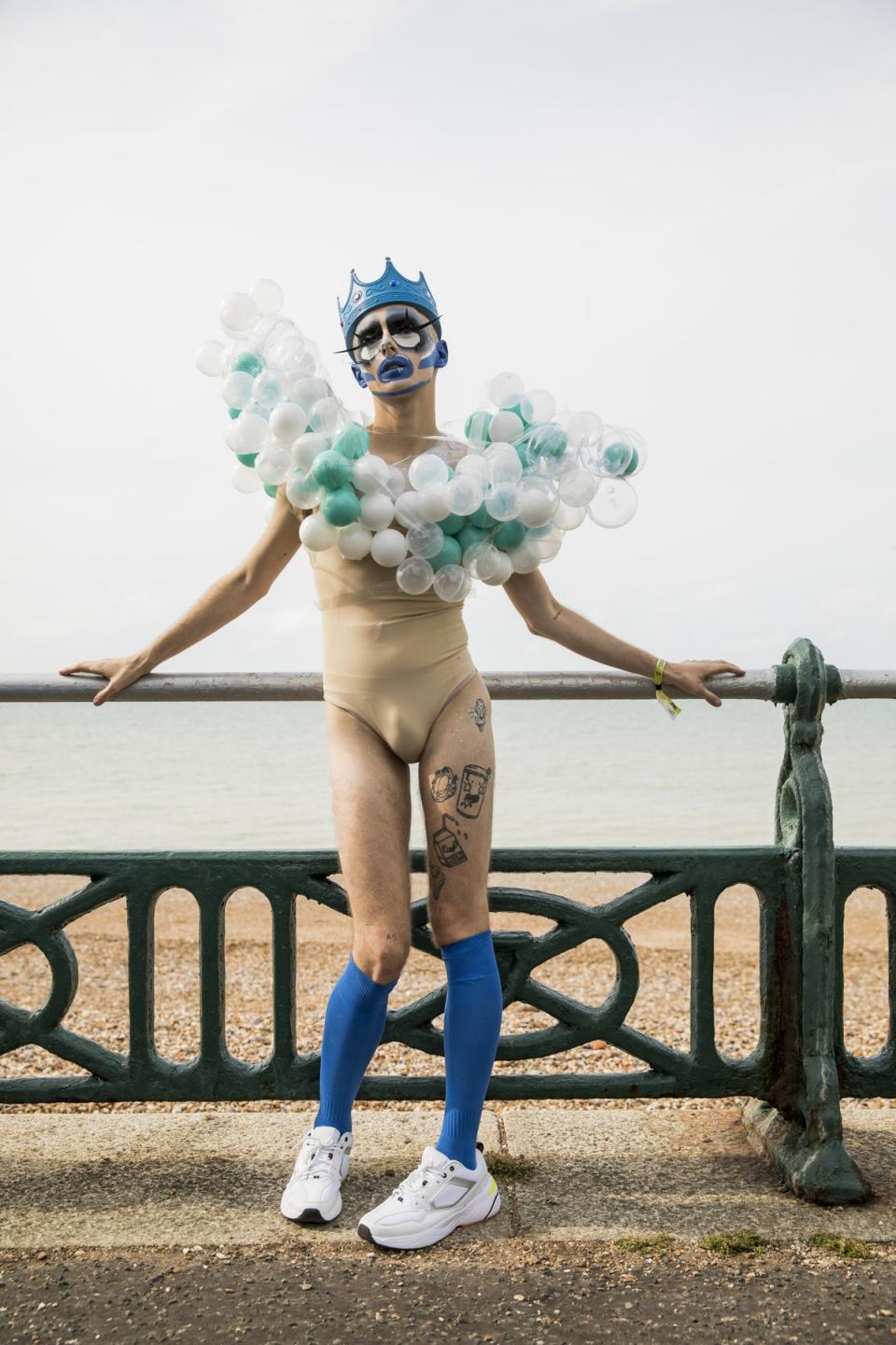 A parade goer poses for a photo ahead of the Brighton Pride Parade (Getty Images)