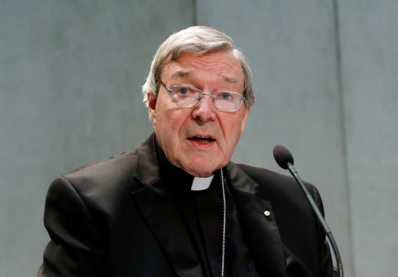 iFILE PHOTO: Cardinal George Pell attends a news conference at the Vatican