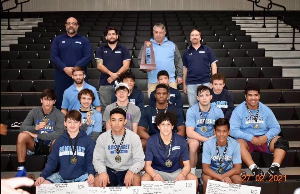 Somerset wrestling won a 1A region title.