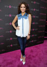 <b>Vanessa Hudgens <br></b><br>The Spring Breakers actress wore double denim to the Madonna fashion exhibition in LA.<br><br>[Getty]