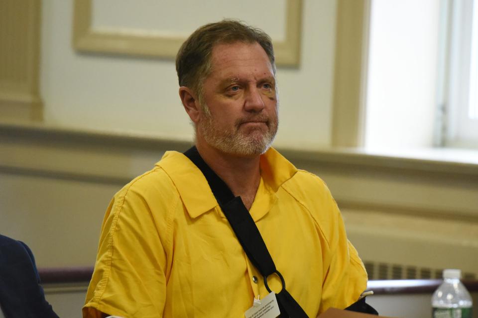 Michael Barisone appears in state Superior Court in Morris County for a detention hearing on Aug. 14, 2019.