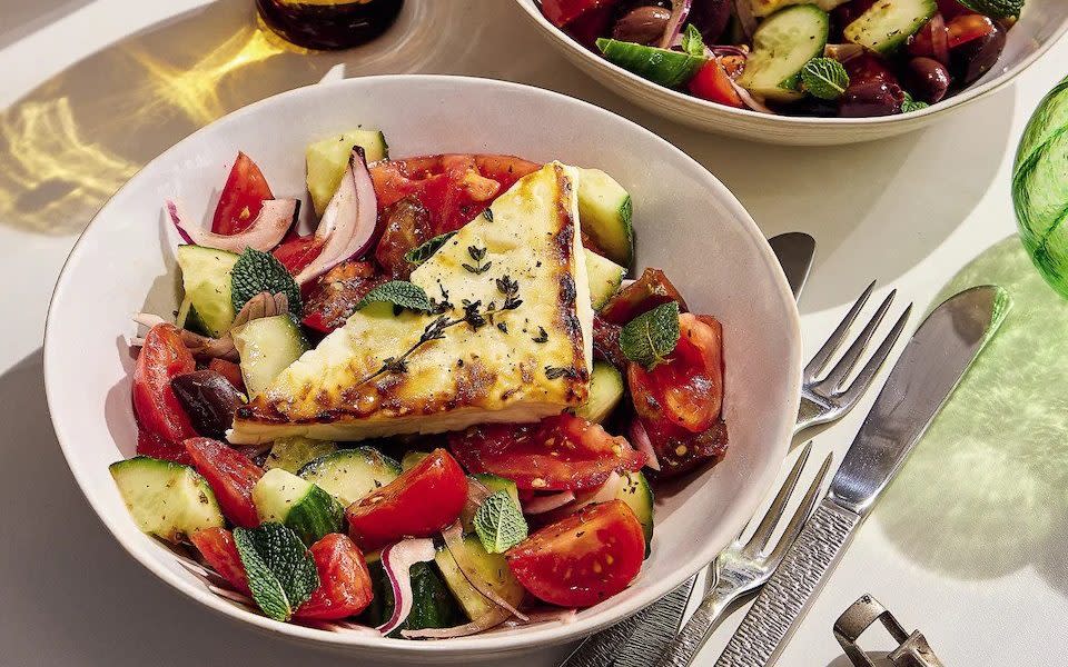 Grilled Greek salad recipe