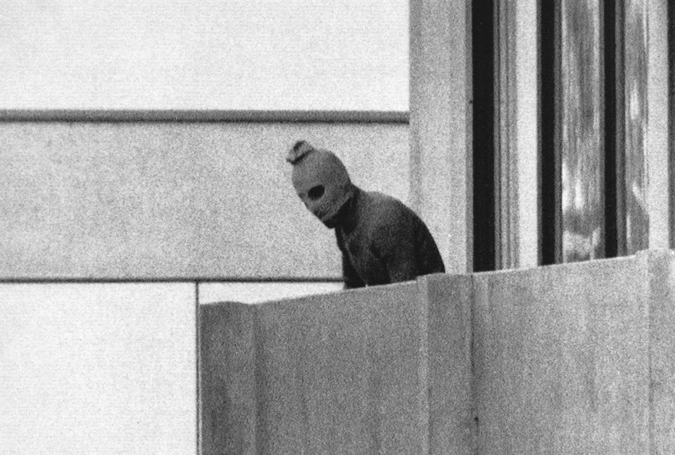 <p>During the 1972 Munich Olympics, Palestinian terrorists seized the Israeli Olympic team's quarters, taking 11 athletes hostage. A failed rescue attempt saw all 11 hostages killed along with several of the terrorists in what became one of the worst incidents in Olympic history. (AP Photo/Kurt Strumpf) </p>