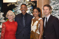 <p>Junto a sus coprotagonistas de "Collateral Beauty" Will Smith, Naomi Harris y Edward Norton. </p>