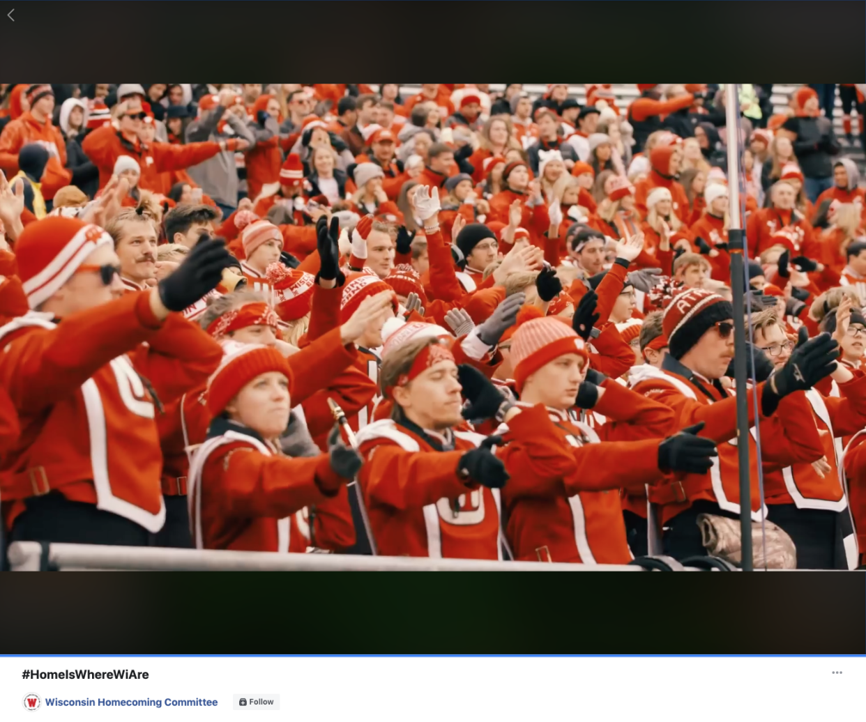 The University of Wisconsin-Madison is apologizing for a homecoming video featuring all-white students. (Photo: Wisconsin Homecoming Committee)