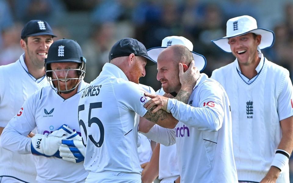 Ben Stokes and Jack Leach. - GETTY IMAGES