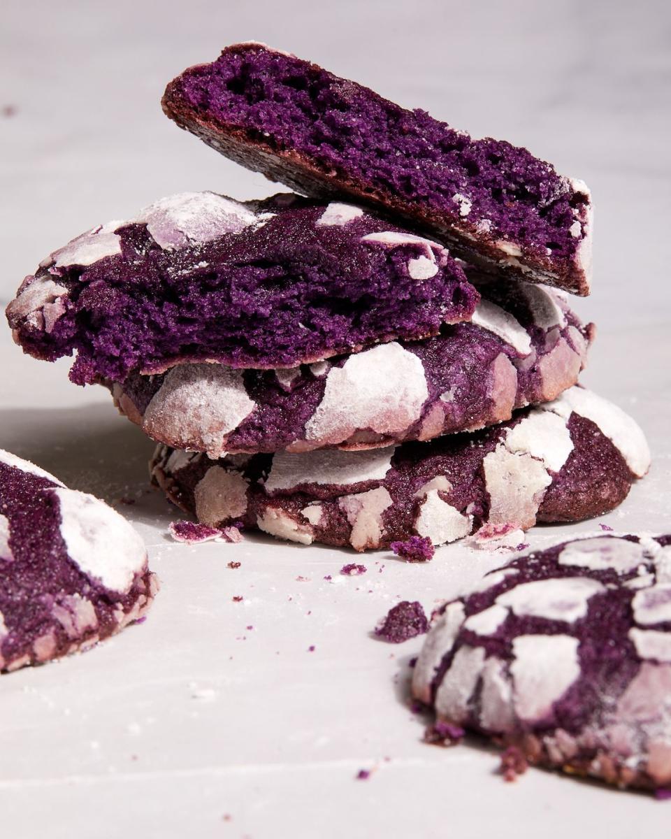 Ube Crinkle Cookies