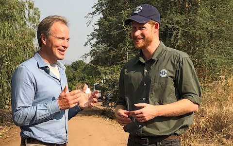 Prince Harry and Tom Bradby on the road - Credit: ITV