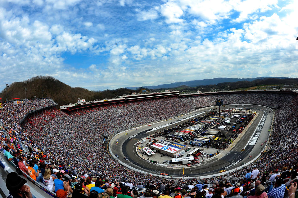 BRISTOL, TN - MARCH 18: Cars race during the NASCAR Sprint Cup Series Food City 500 at Bristol Motor Speedway on March 18, 2012 in Bristol, Tennessee. (Photo by Jared C. Tilton/Getty Images)