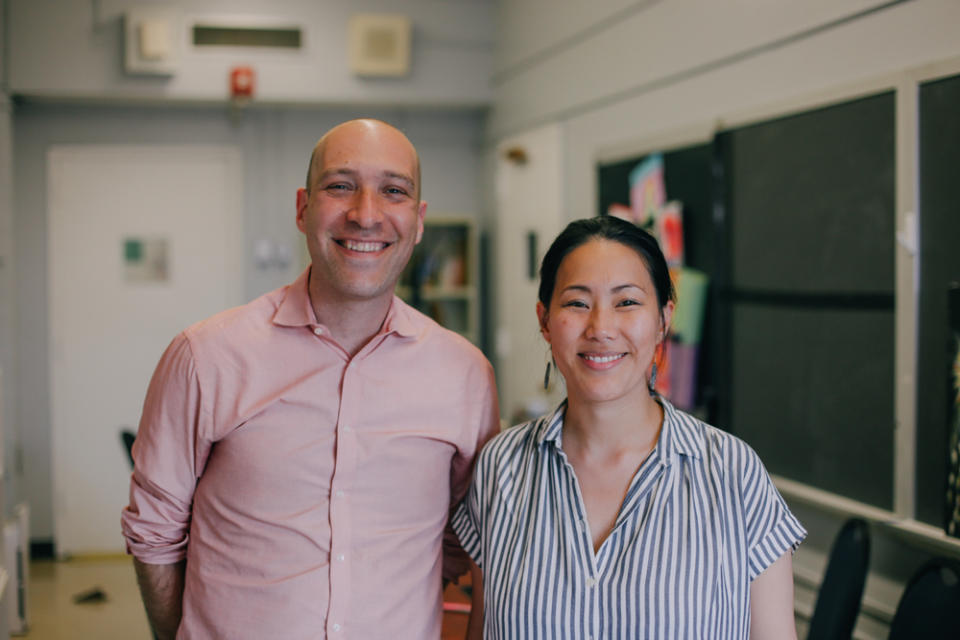 Brooklyn’s MESA Charter High School and its alumni lab was founded by Arthur Samuels, left, and Pagee Cheung, right (Marianna McMurdock).