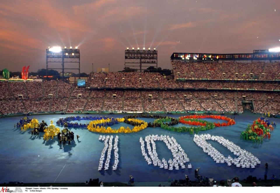 The opening ceremony for the 1996 Olympic Games in Atlanta.