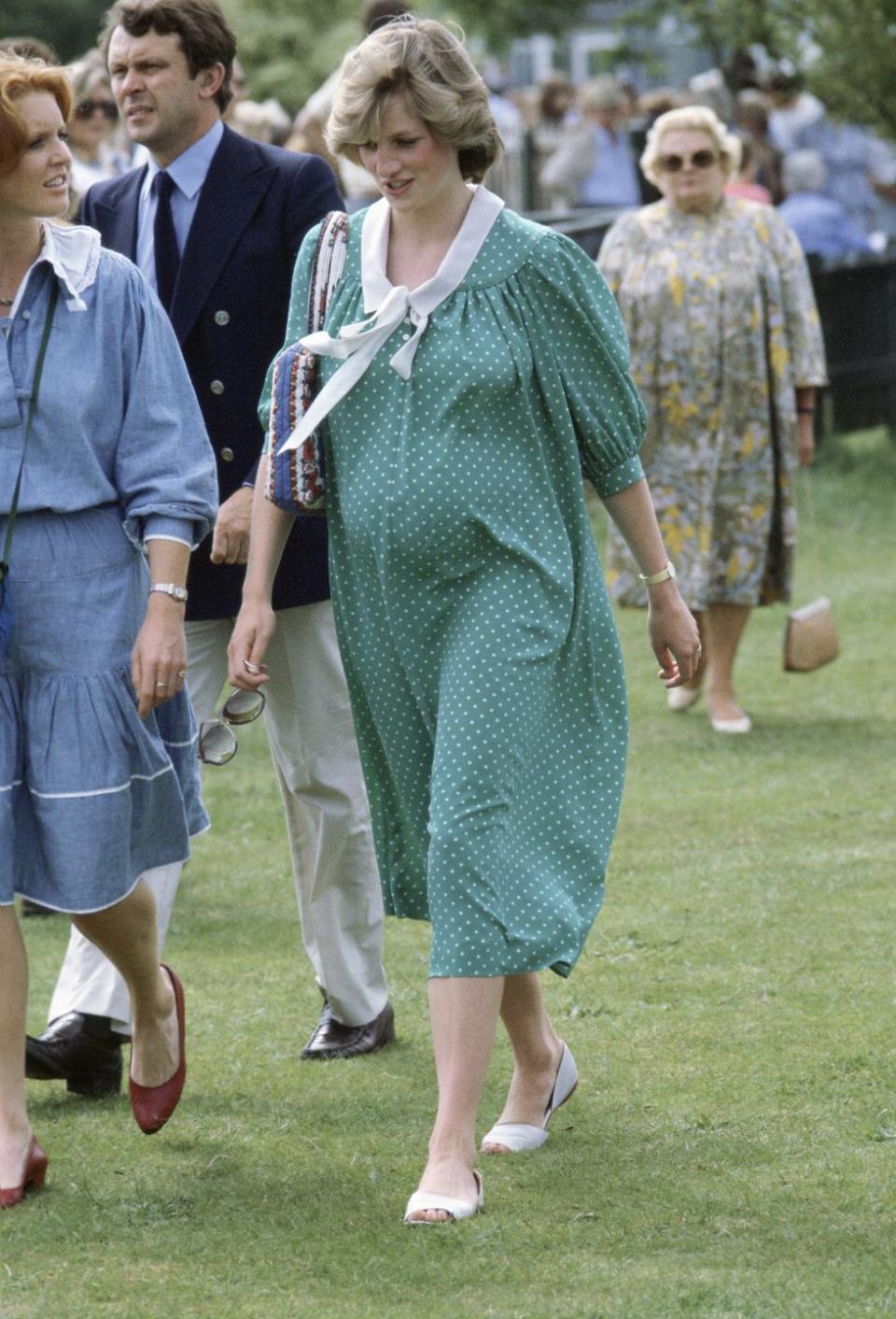 <p>All eyes were on Princess Diana during her highly publicized pregnancy. Everyone's favorite royal made oversized shirtdresses in baby pastels an instant trend with moms-to-be around the world.</p>