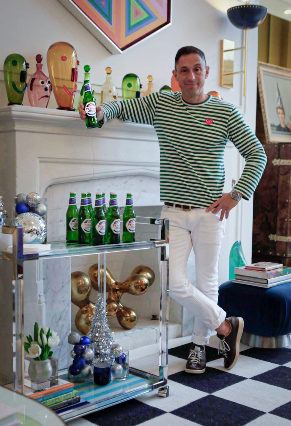 <p>Have a<a href="https://www.housebeautiful.com/lifestyle/a31819939/home-bar-jonathan-adler-patron-society-social/" rel="nofollow noopener" target="_blank" data-ylk="slk:bar cart;elm:context_link;itc:0;sec:content-canvas" class="link "> bar cart</a> with wheels? We're willing to bet you've never put them to good use. Wheel a cart in front of your fireplace for cocktail hour (like <a href="https://www.housebeautiful.com/lifestyle/a31819939/home-bar-jonathan-adler-patron-society-social/" rel="nofollow noopener" target="_blank" data-ylk="slk:Jonathan Adler;elm:context_link;itc:0;sec:content-canvas" class="link ">Jonathan Adler </a>with his Peroni bar cart here), then into the kitchen for a long baking session. If you really want to get multifunctional, remove the booze and turn the piece into an arts & crafts cart for your kids during <a href="https://www.housebeautiful.com/lifestyle/kids-pets/a31739497/homeschool-room/" rel="nofollow noopener" target="_blank" data-ylk="slk:homeschool hours;elm:context_link;itc:0;sec:content-canvas" class="link ">homeschool hours</a>—then re-stock again once they're asleep, of course. </p>