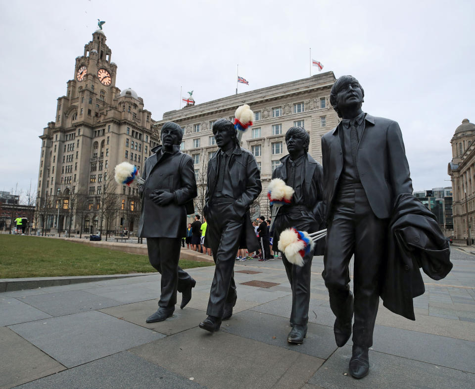 Sir Ken Dodd is laid to rest in Liverpool. (PA)