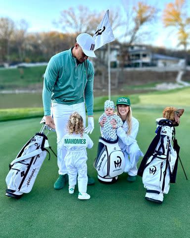 <p>Brittany Mahomes/Instagram</p> Patrick Mahomes and family dress up as golfers for Halloween