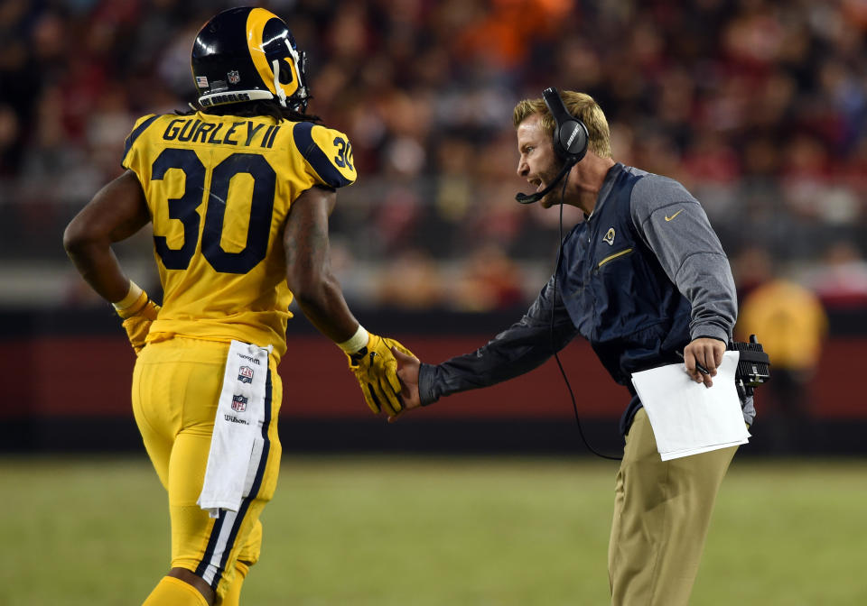 After a painful loss to the Steelers, Rams head coach Sean McVay decided to get Todd Gurley more time on the field. (Photo by Chris Williams/Icon Sportswire via Getty Images)