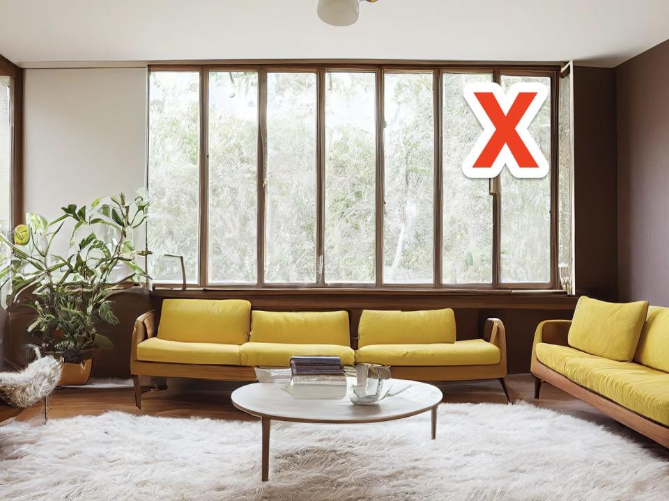 mid century modern living room with skitch