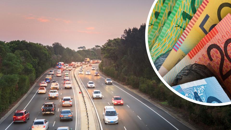 Australian highway with cars, Australian cash suggesting car insurance Images: Getty