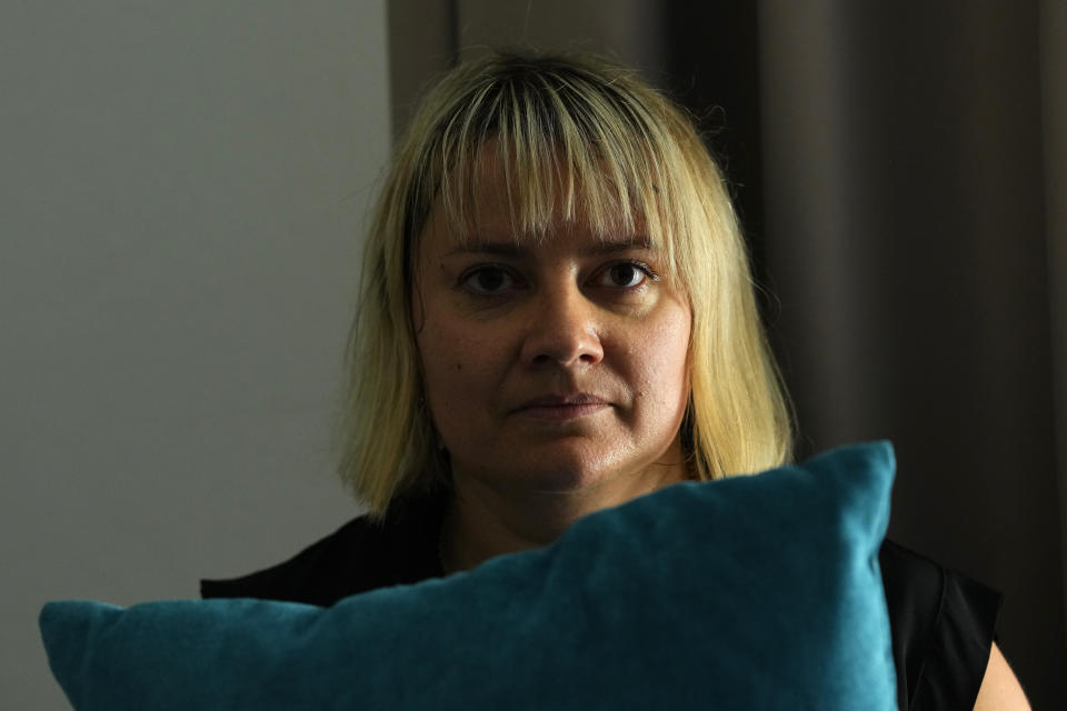 Ukrainian refugee Liudmyla Chudyjovych makes up a room in a hotel where she works, Wednesday, Aug. 3, 2022, in Prague, Czech Republic. Nearly six months after the Russian invasion of Ukraine, many refugees are still struggling to find jobs in their European Union host countries, despite the EU's streamlined process for Ukrainians to live and work in any of its 27 member nations. (AP Photo/Petr David Josek)