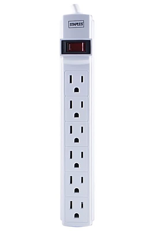 Staples 6-Outlet Power Strip with 6' Cord